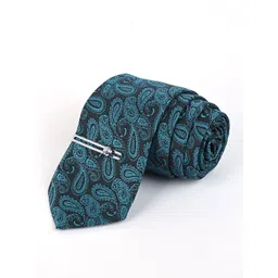 LOUIS STITCH Men Silk Printed Necktie Accessory Gift Set Combo image 2