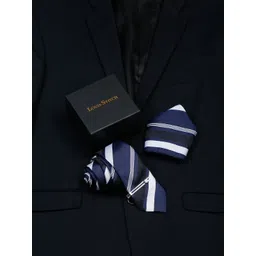 LOUIS STITCH Men Striped Italian Silk Necktie Accessory Gift Set-picture-41