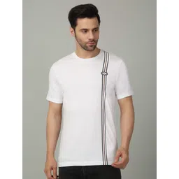 LOUIS STITCH Men Striped Round Neck Cotton T-shirt-picture-26