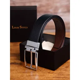 LOUIS STITCH Men Textured Leather Reversible Formal Belt-picture-26