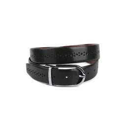 LOUIS STITCH Men Textured Leather Reversible Formal Belt image 2