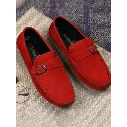Louis Stitch Men's Ferrari Red Casual Loafers-picture-10