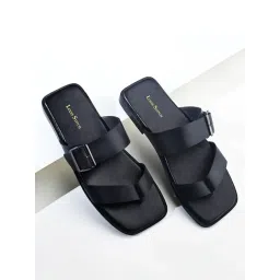 Louis Stitch Men's Jet Black Toe Ring Sandals-picture-10