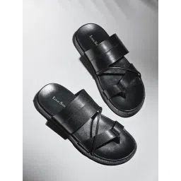 Louis Stitch Men's Jet Black Toe Ring Sandals-picture-20