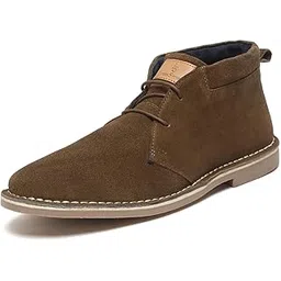 louis stitch Men's Olive Green Italian Suede Leather Stitch Down Desert Boots Chukka Style Handmade Cushioned Ankle Boot for Men Biking Hiking (Size-9 UK) (SDSUCKCU)-picture-36