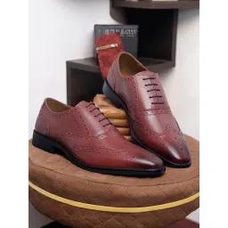 Louis Stitch Men's Rosewood Brogue Shoes-picture-20