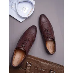 Louis Stitch Men's Rosewood Brogue Shoes-picture-10