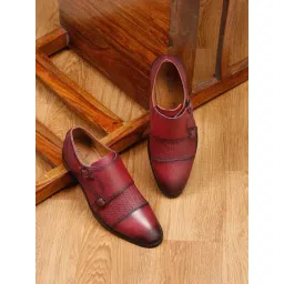 Louis Stitch Men's Rosewood Monk Shoes-picture-27