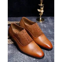 Louis Stitch Men's Russet Tan Brogue Shoes-picture-32