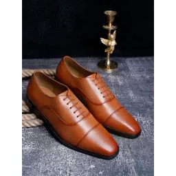 Louis Stitch Men's Russet Tan Oxford Shoes-picture-27