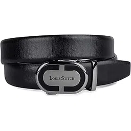 louis stitch Premium VT Leather Men's Auto Lock Belt | No Holes Belts for Men | Leather Belt for Gents (LSBE-ALNJ)-picture-22