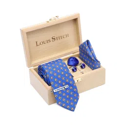 LOUIS STITCH Printed Italian Silk Necktie Accessory Gift Set-picture-25