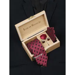 LOUIS STITCH Printed Italian Silk Necktie Accessory Gift Set-picture-20