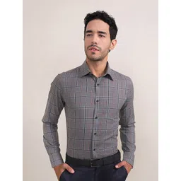 LOUIS STITCH Tartan Checked Comfort Regular Fit Cotton Formal Shirt-picture-11