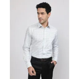 Louis Stitch White Cotton Regular Fit Checks Shirt-picture-20
