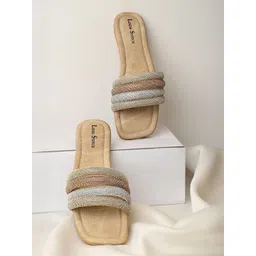 LOUIS STITCH Women Embellished Open Toe Flats-picture-28