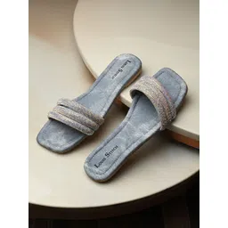 LOUIS STITCH Women Shiny Strap Lightweight Open Toe Flats-picture-10