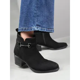 Louis Stitch Women's Black Chelsea Boots-picture-31