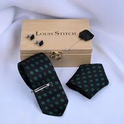LOUIS STITCH Silk Cufflink & Tie Pin Set-picture-39