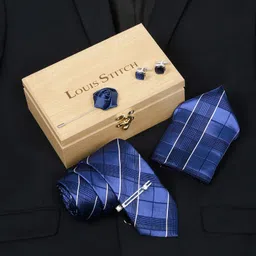 LOUIS STITCH Silk Cufflink & Tie Pin Set-picture-14