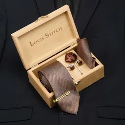 LOUIS STITCH Silk Cufflink & Tie Pin Set-picture-19