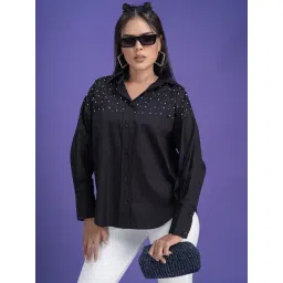 Lounge Dreams Black Relaxed Fit Cottoncasual shirts image 5