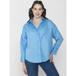 Lounge Dreams Blue Cotton Regular Casual Shirts image 4