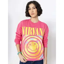 Lounge Dreams Pink Printed Sweatshirt-picture-25