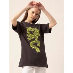 Lounge Dreams Printed Pure Cotton Oversized T-shirt-picture-23