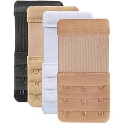 Bra Extender 3 Hooks 3 Rows Elastic Bra Band Hook Strap Extensions for Women Pack of 4-image-43