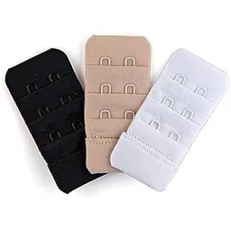 Bra Hook Extender- 2 & 3 Hooks Without Elastic Bra Extensions Combo (Free Size) Multicolour-image-3