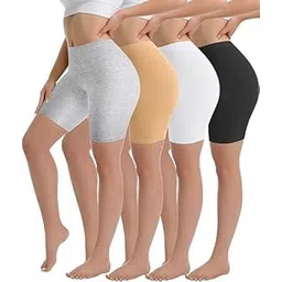 louryn koulyn 4 Pack Womens Cotton Boyshorts Underwear Boxer Slip Shorts Anti Chafing Biker Shorts Plus Boy Short Panties-picture-25
