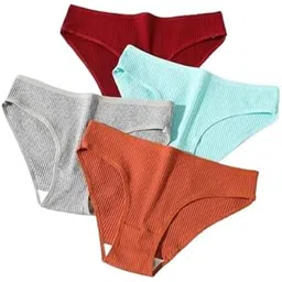 louryn koulyn Bamboo Cotton Bikini Panties for Women, Comfortable Soft Low-Waist Hipster Panty with Thin Inner Elastic Women Double-Layer Low Waist Panties-picture-18