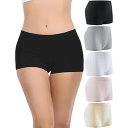 louryn koulyn Boy Shorts Underwear for Women, Ladies Nylon Stretch Comfort Flex Fit Seamless Boyshort Panties Boxer Briefs 5 Pack-picture-51