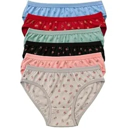 louryn koulyn Combo Pack of 6 Women's Cotton Hipster Innerwear Floral Printed Panties Assorted Briefs with Elastic Inner Wear Multicolor (S to 3XL)-picture-53