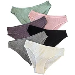 louryn koulyn Panty Set for Women and Girls|| Cotton Underwear for Woman||6 Piece Assorted Colour Panty-picture-21