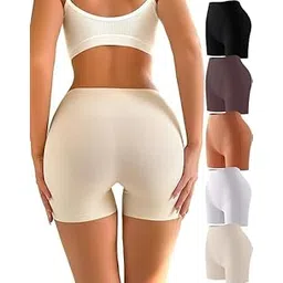 louryn koulyn Seamless Boy Shorts Underwear for Women No Show Womens Boxer Boyshorts Soft Briefs Panties for Ladies 5 Pack-picture-37