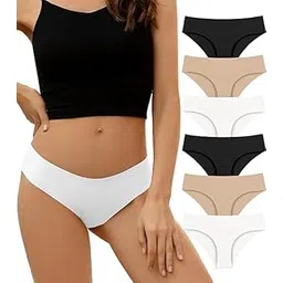 louryn koulyn Seamless Underwear for Women No Show Bikini Panties Comfortable Stretch Invisible Ladies Hipster Briefs-picture-36