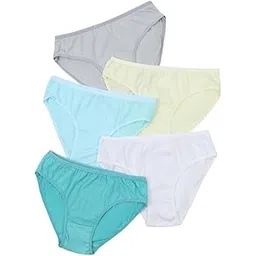 louryn koulyn Solid Cotton Bikini Panties for Women - Combo Set of 5 Hipster Panty-picture-55