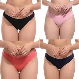 louryn koulyn Women Hipsters Panties 100% Super Soft Cotton Hipster Ladies Plain Bright Panty/Innerwear Soft Panties Underwear Combo Pack 4-picture-22