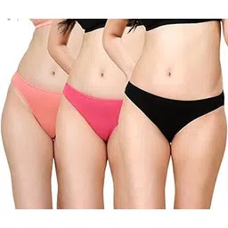 louryn koulyn Women Super Combed 100% Pure Cotton Mid Waist Bikini Panty | Cotton Underwear with Elastic Waistband | Low Waist Comfort Fit-picture-35