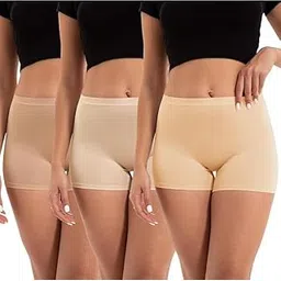 louryn koulyn Womens Boxers Underwear Lightweight Ladies Shorts Boyshorts Panties with Cotton Crotch Pack of 3-picture-17