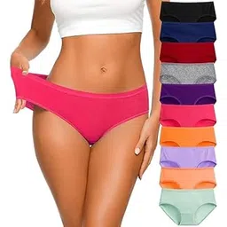 louryn koulyn Women's Cotton Panties, High-Cut Full Coverage Stretch Cool Underwear for Women Innerwear Soft Panties Underwear Combo Multipack-picture-10