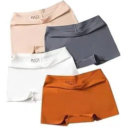 louryn koulyn Women's Seamless Boyshort Panties – No Show Lycra Cotton Underwear, Comfortable Stretch Fit, Multicolor (S to 3XL)-picture-12