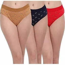 LOURYN KOULYN Women Cotton Printed Panty Anti-Bacterial/Underwear for Women/Panty for Women Multi Color Pack of 3-picture-41