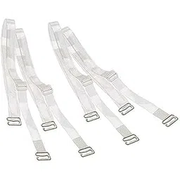Women's Adjustable Transparent Silicone Bra Straps (Free Size) (2-Pair) Multicolour-image-23