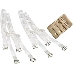 Women's Transparent Metal Hook Detachable Transparent Straps Bra Strap Plastic Metal Freesize Pack of 2-image-46