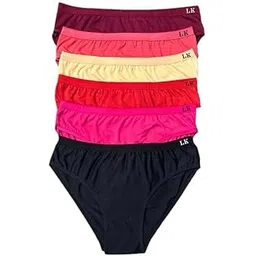 LOURYN KOULYN® Pack of 6 Pure Cotton Briefs for Womens/Girls for Everyday USE Pantys Comfortable Multicolour Pantys-picture-14