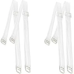 LOURYN KOULYN® Women's Adjustable Transparent Silicone Bra Straps (Free Size) Pack of 4.-picture-38