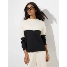LOV by Westside Black Colour-Blocked Sweatshirt-picture-44